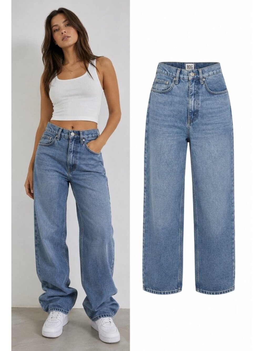 BDG Urban Outfitters High Rise Baggy Jeans Women’s Size 24 Blue 24x31 Grunge